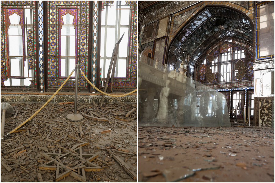 ▲▼ 美以空襲破壞伊朗歷史悠久的文化遺產，建於14世紀的古列斯坦宮（Golestan Palace）受損。（圖／路透）