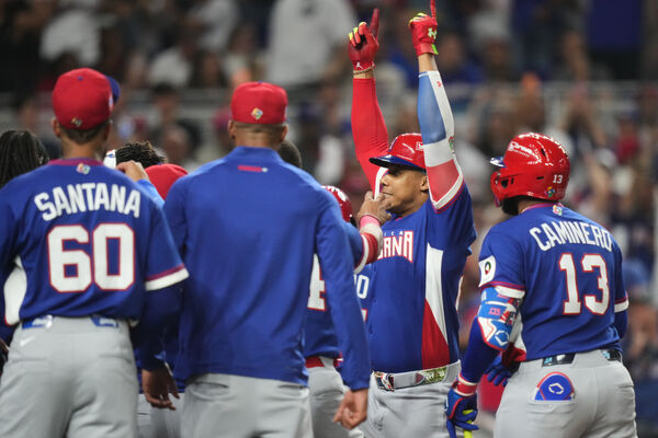 ▲多明尼加隊大聯盟球星索托首局就開轟兩分砲。（圖／達志影像／美聯社）