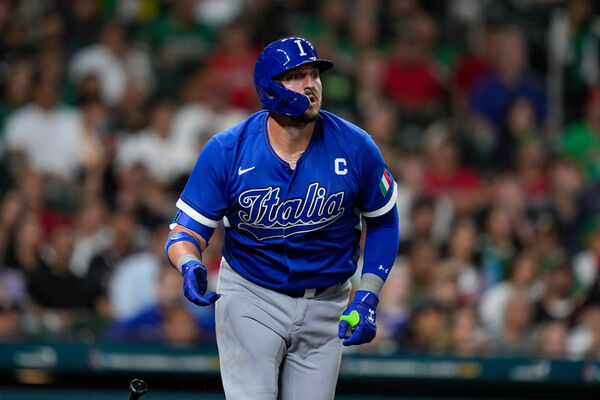 ▲義大利主砲帕斯昆提諾（Vinnie Pasquantino）單場轟出3支全壘打，寫下WBC史上第一人紀錄。（圖／達志影像／美聯社）