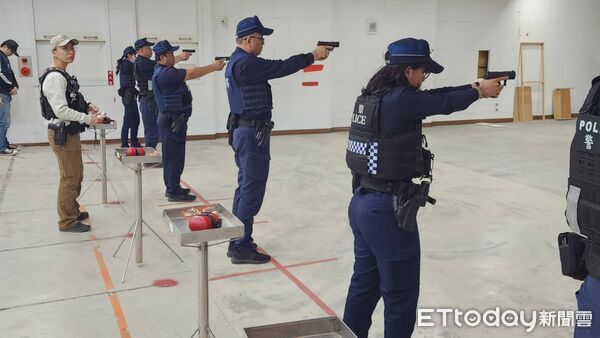 ▲關山警分局辦理射擊與逮捕術測驗。（圖／記者楊晨東翻攝）