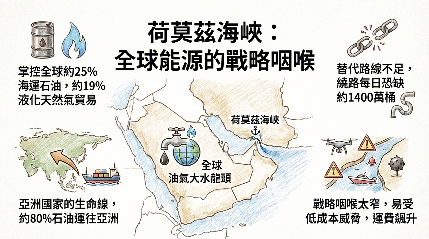 ▲▼荷莫茲海峽為何重要？川普政府2原因誤判伊朗　補救措施曝光。（AI協作圖／記者柯沛辰製作，經編輯審核）