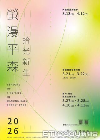 ▲大農大富平森園區現已調查到10種螢火蟲。（圖／花蓮分署提供，下同）