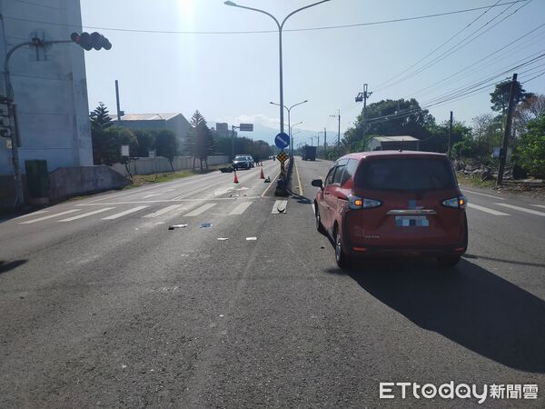 ▲枋寮鄉台17線與永翔路交通事故。（圖／記者陳崑福翻攝）