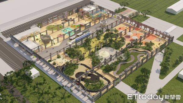 ▲▼ 占地1.5公頃！高雄首座半室內親子樂園拚6月完工　園內設施曝光。（圖／記者賴文萱翻攝）