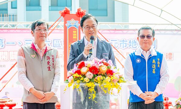 ▲桃園市長張善政今日在開工典禮上致詞。（圖／市府新聞處提供）