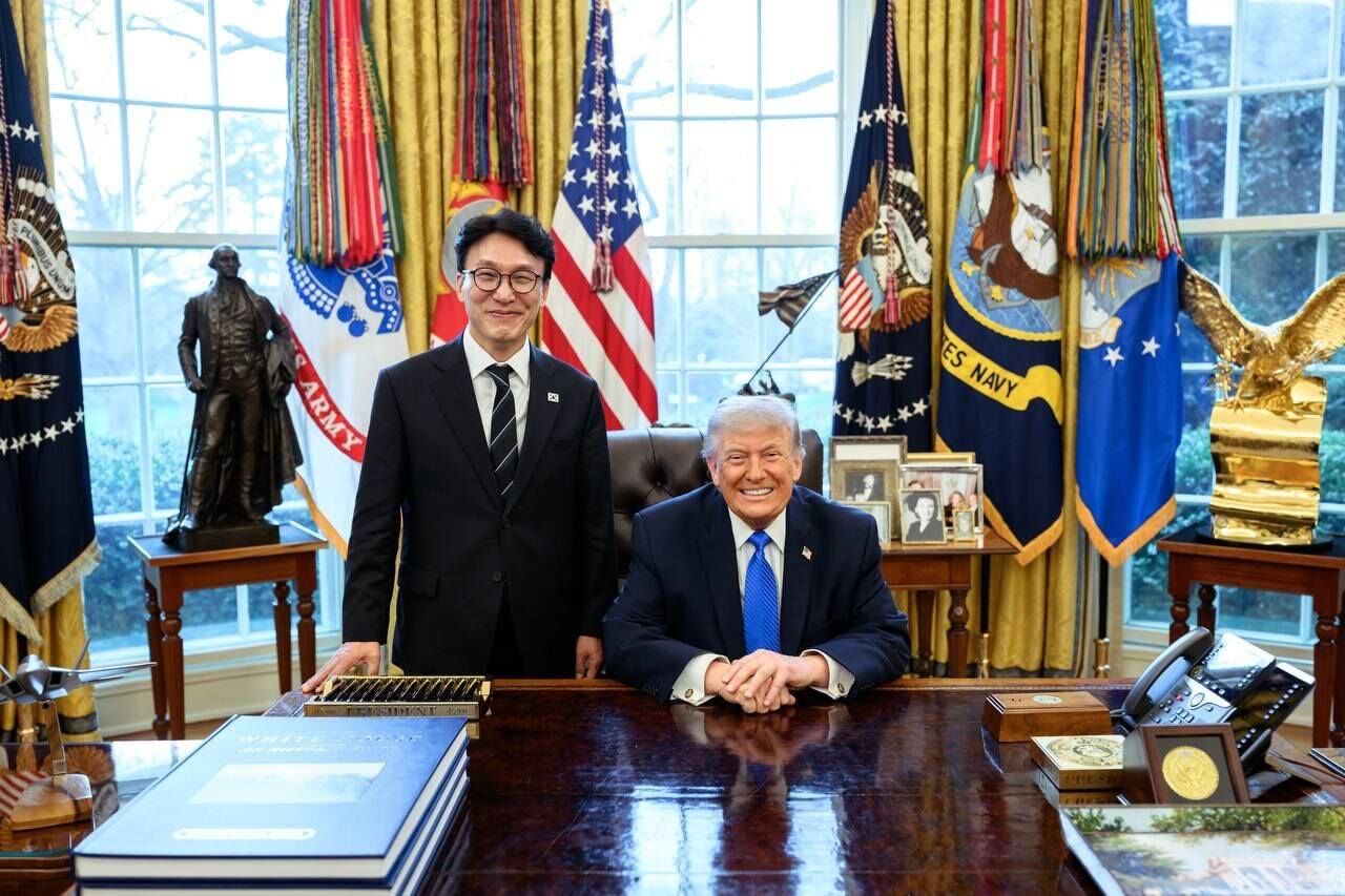 ▲▼南韓國務總理金民錫在白宮受到美國總統川普接見。（圖／大韓民國國務總理秘書室）