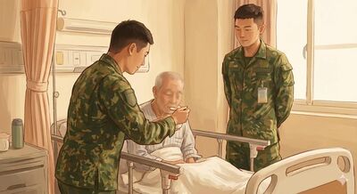 戰友急返台！馬防部2官兵自願輪流照顧他爸　鄉長目睹一幕深受感動