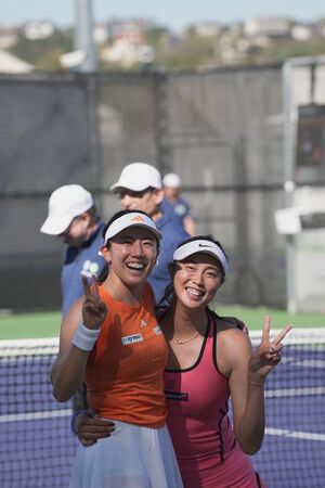 ▲奧斯汀網球公開賽女雙決賽，「台灣內戰」由詹皓晴與日本搭檔加藤美優挺進決賽。（圖／詹皓晴提供）