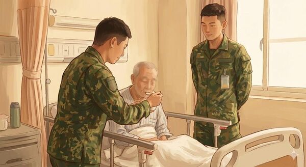 戰友急返台！馬防部2官兵自願輪流照顧他爸　鄉長目睹一幕深受感動