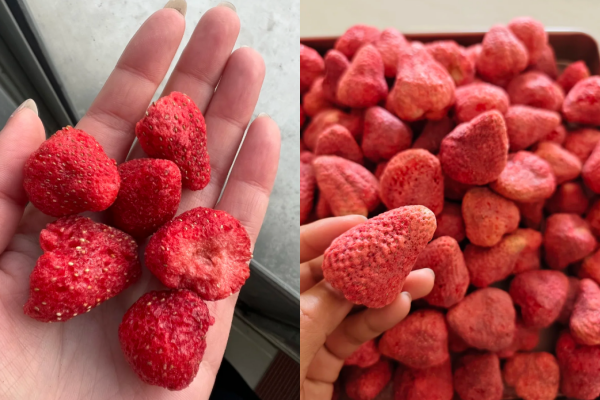 陸「草莓凍乾」被曝重金屬鎘超標15倍! 報告還指:20多種農藥