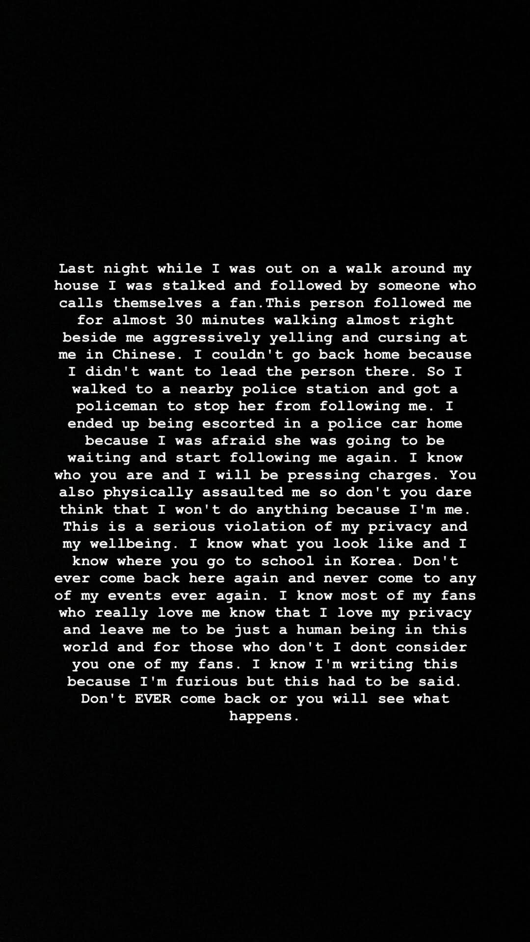 ▲▼Nichkhun遭私生飯尾隨30分「還做肢體攻擊」。（圖／翻攝自Instagram／khunsta0624）