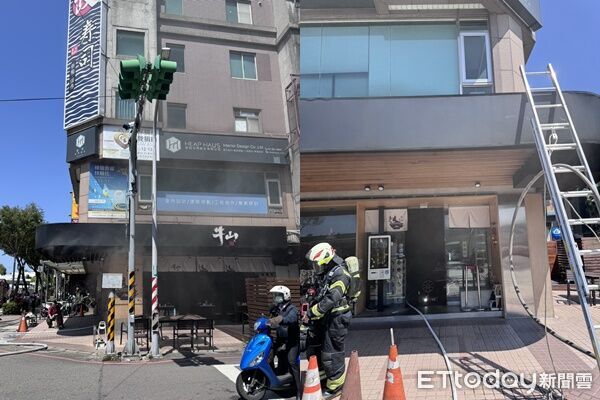 ▲▼             桃園名店「牛山牛肉麵燒肉飯」發生火警。（圖／記者楊熾興翻攝）