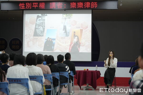 ▲最美檢察官「樂樂律師」南投專場演講，訴說「做自己」勇敢心路。（圖／南投市公所提供）