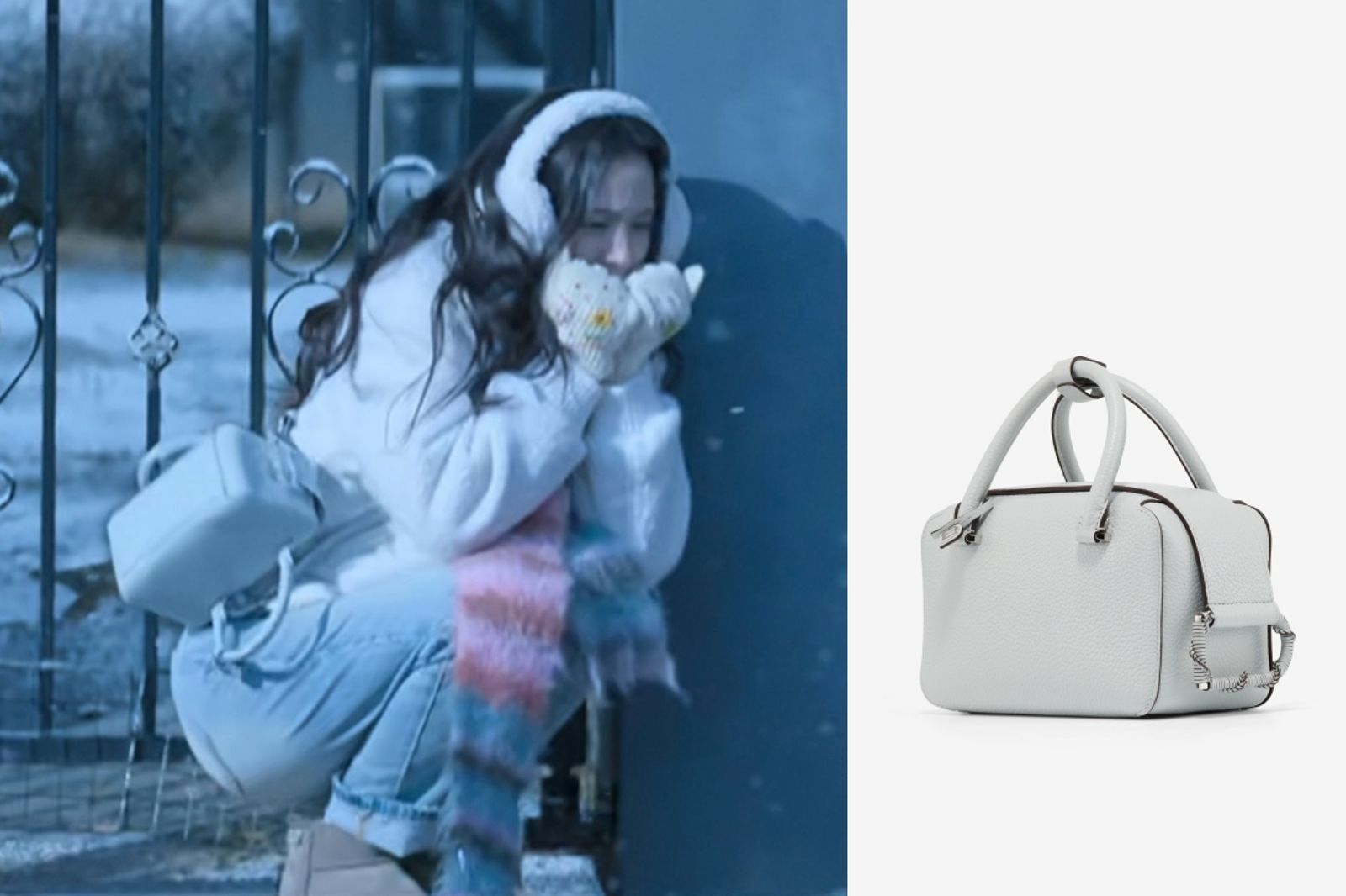 Delvaux Cool Box Mini Enlaced雲朵藍。（合成照片）