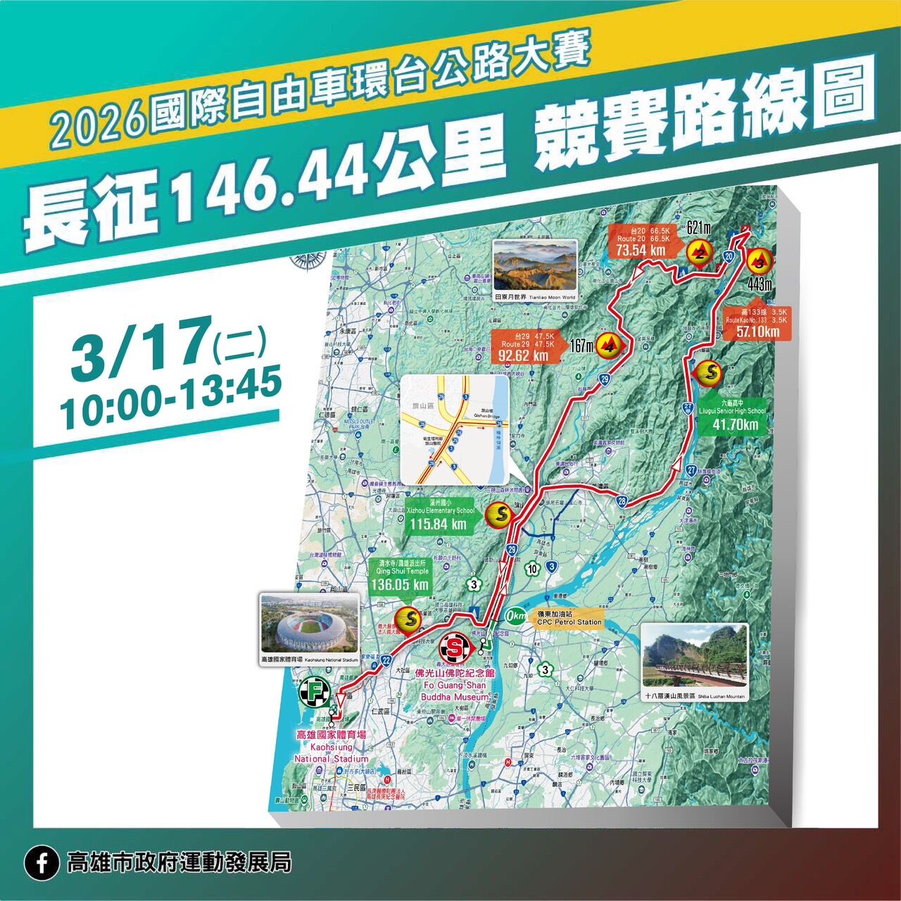 ▲▼ 國際自由車環台賽高雄站明登場　11行政區「階段性管制」時間曝光。（圖／記者賴文萱翻攝）