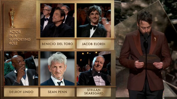 ▲第98屆奧斯卡「最佳男配角」，頒給未能到場的西恩潘。（圖／翻攝自disney+）