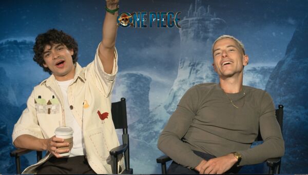 ▲《航海王》「魯夫」伊納基戈多伊（I&ntilde;aki Godoy）、「香吉士」塔茲史卡勒（Taz Skylar）接受台灣媒體越洋視訊聯訪。（圖／Netflix提供）