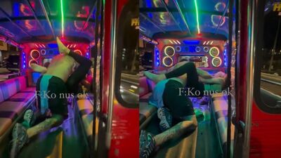 男女嘟嘟車後座「激情肉搏」！荒謬畫面曝　泰司機看傻眼