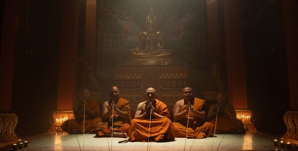 ▲《蠱降》「Kao」蘇帕沙拉珊納洽（左）、博朗帕拉雷（右）、姜皓文、李國煌、黃詩棋。（圖／車庫提供）