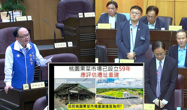 ▲桃園市議員林政賢爭取南門市場重建