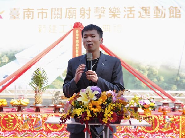 ▲運動部李洋部長出席「臺南市關廟射擊樂活運動館新建工程」開工動土祈福典禮。（圖／運動部提供）