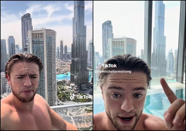 ▲▼伊朗飛彈襲擊！杜拜網紅豪宅爽洗三溫暖　批逃難者不懂感恩。（圖／翻攝自TikTok）