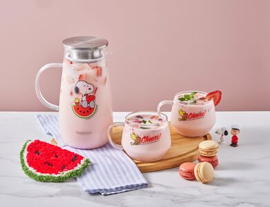 台南三井Outlet二期康寧SNOOPY買一送一　西瓜水瓶組太可愛