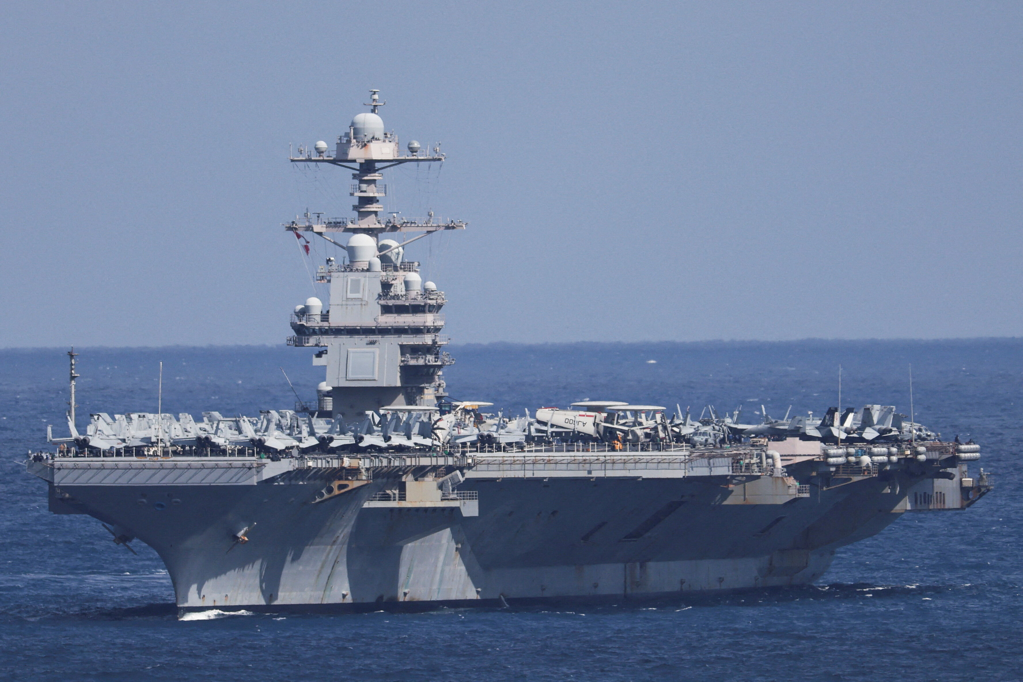 ▲▼全球最大航母「福特號」（USS Gerald R. Ford）。（圖／路透）