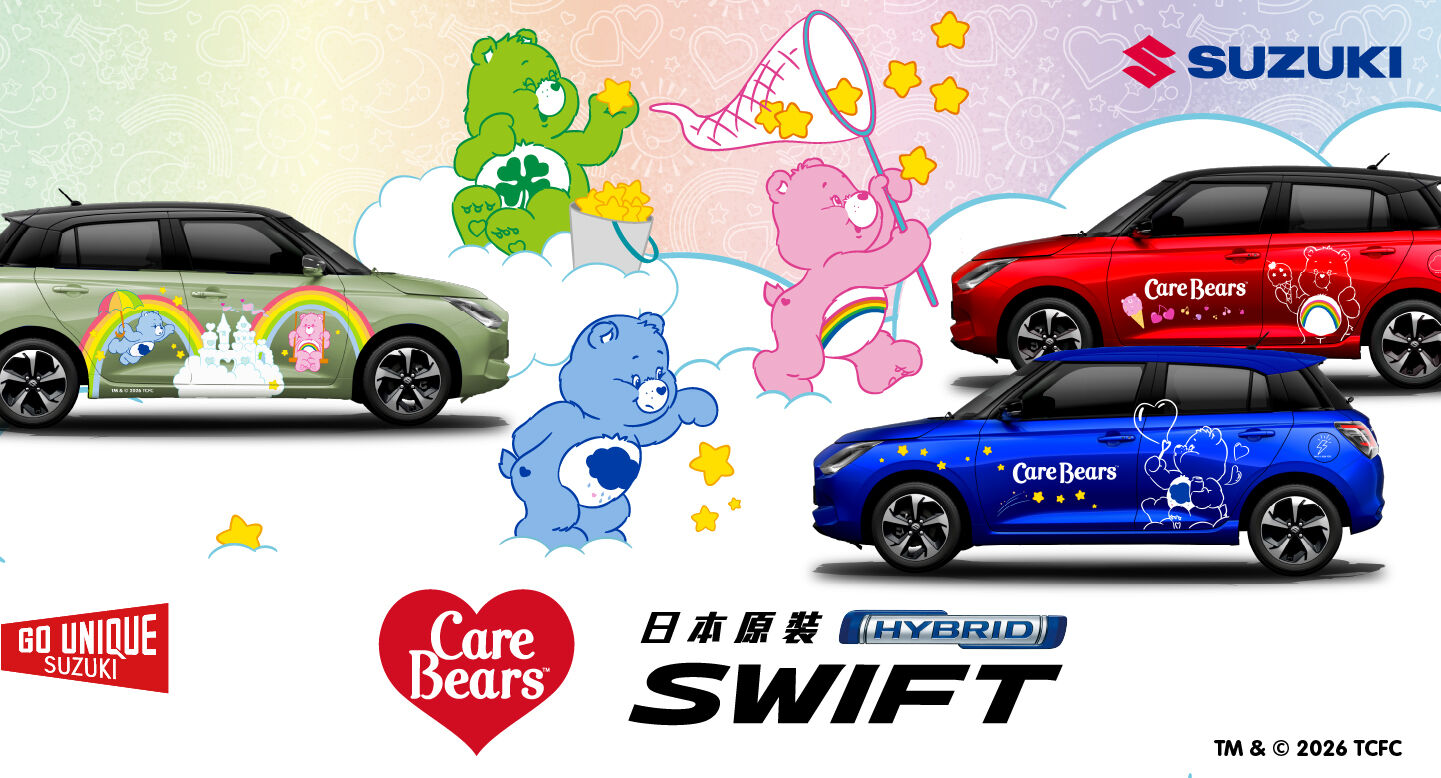 ▲Suzuki再度攜手知名IP！Swift彩繪車賣萌裝可愛預計4月開賣。（圖／翻攝自Suzuki）