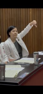 直擊／綠委舉牌問是否放棄雙重國籍　李貞秀倒讚回嗆