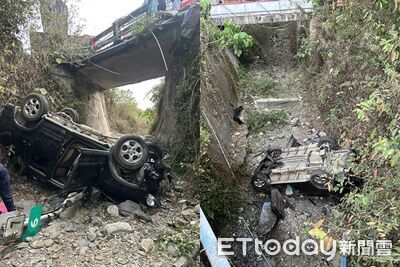 屏東三地門翻車意外！女駕駛「連人帶車」墜橋