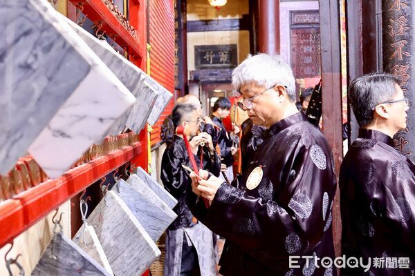 ▲台南祀典武廟22日清晨舉行春祭武聖大典，依循古禮展現莊嚴祭儀。（圖／記者林東良翻攝，下同）