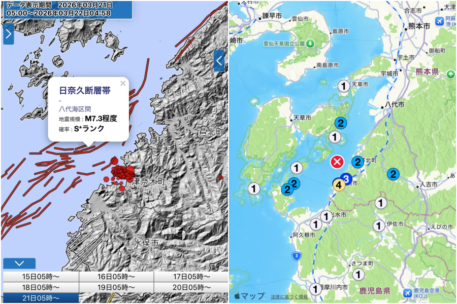 熊本狂晃!單周上千起地震 專家警告:鄰近「S級」斷層帶