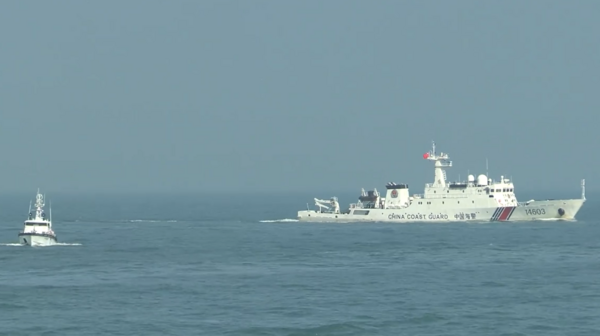 ▲▼福建海警位金門附近海域進行常態執法巡查。（圖／微博）