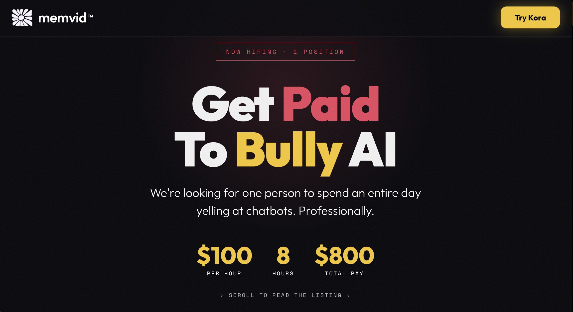 ▲▼ AI,霸凌,聊天機器人,Memvid,高薪徵才,人工智慧。（圖／擷取自Memvid網站）