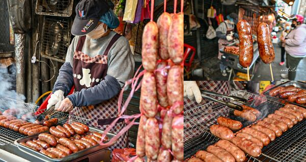 ▲▼南勢角無名高粱香腸。（圖／部落客水晶安蹄不務正業過生活授權提供）