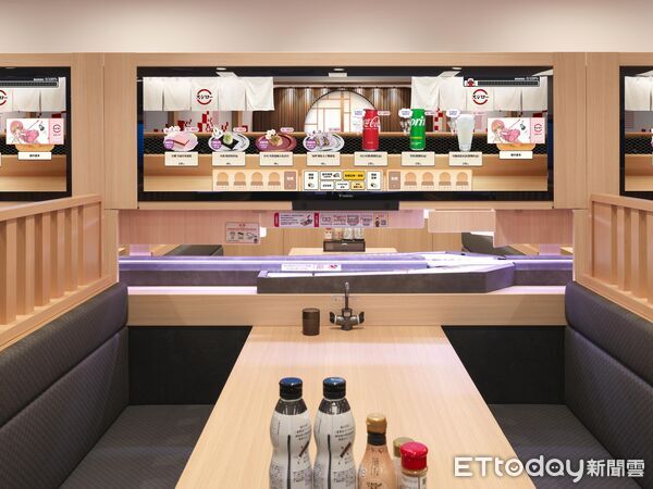 ▲150公分巨型螢幕點餐　壽司郎第2家數位店型插旗美麗華。（圖／壽司郎提供）