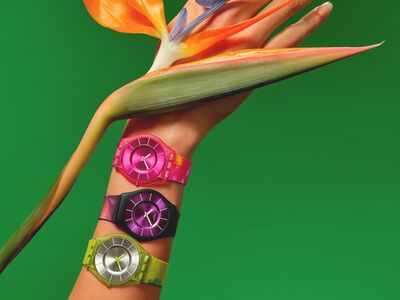 Swatch超薄錶換新裝 洋溢熱帶風情
