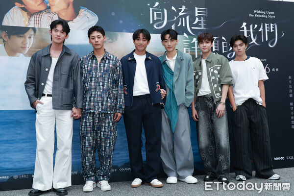 ▲▼《向流星許願的我們》首映記者會-余杰恩、各務孝太、鍾岳軒、初孟軒、陳彥旭、郭大睿。（圖／記者周宸亘攝）