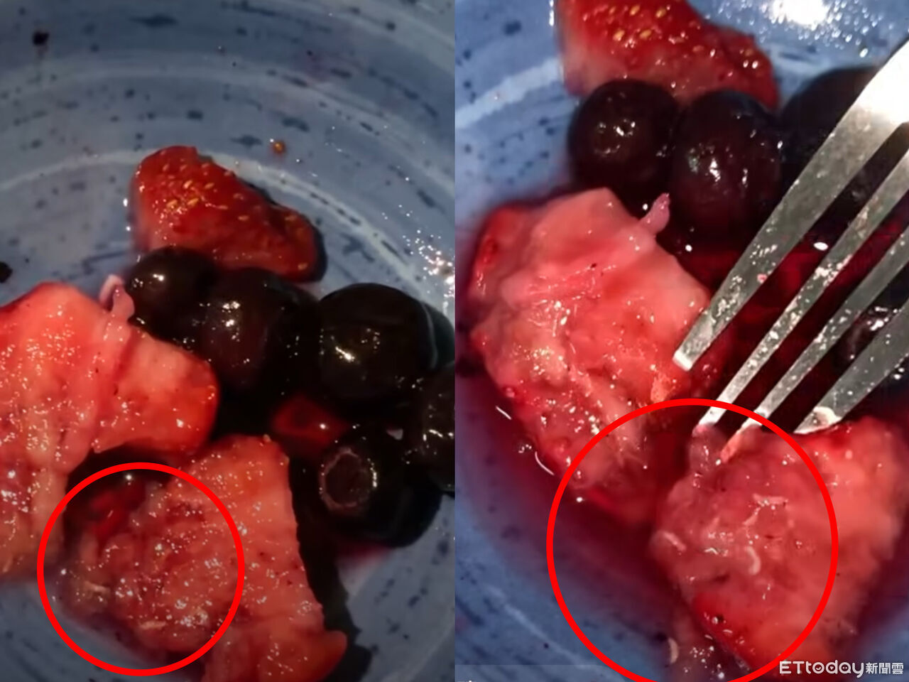美式賣場冷凍草莓爆「白蟲大軍」 他吃到剩1顆崩潰:吞多少了