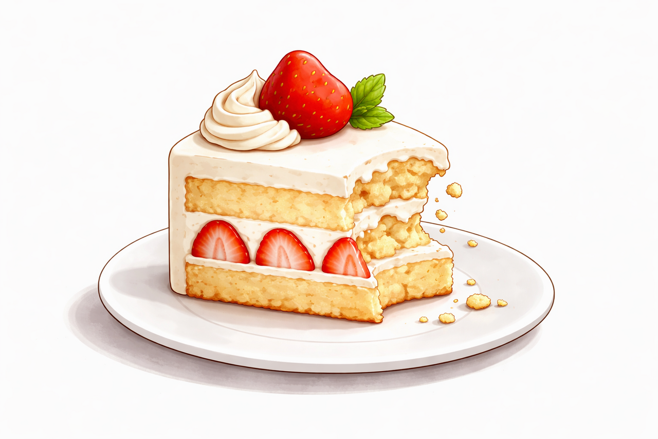 草莓蛋糕 。（圖／ai）