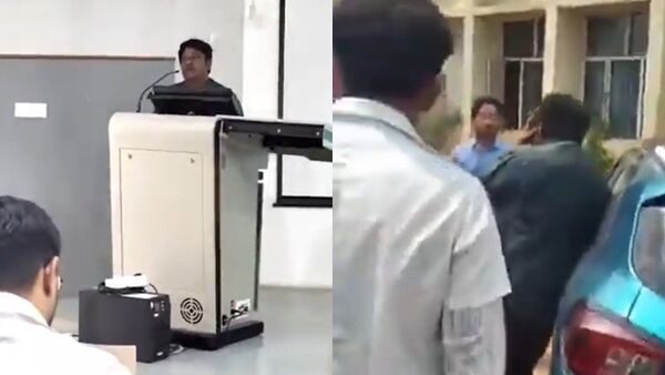▲▼教授變噁男！課堂上告白女大生　遭全班圍毆「一路追打到停車場」。（圖／翻攝X）
