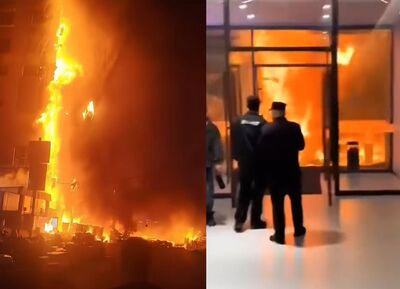 太原鬧區火燒高樓！烈焰竄天「一路燒上外牆」　慘釀1死25傷