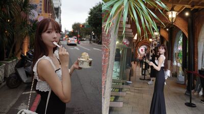 野生三上悠亞現蹤台中！紅磚街頭吃冰大秀美腿　甜美回眸照連發