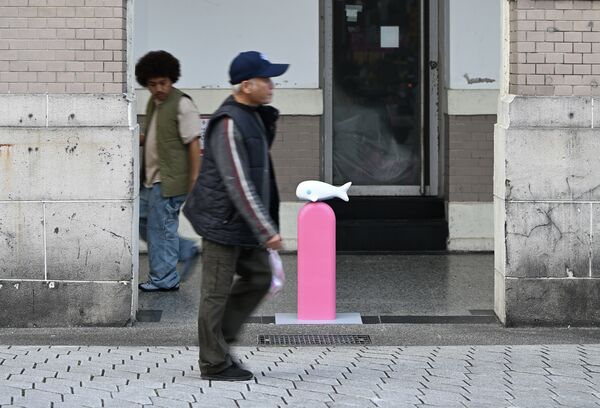 ▲「光獸Mossmo」即日起至5月17日再度現身，為展覽《穿梭的形狀》展品。（圖／基隆文化觀光局提供）