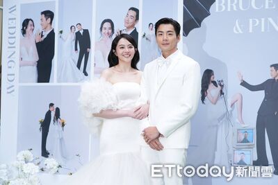 婚禮放閃金句連發！吳品潔認「被帥臉迷惑」　禾浩辰喊：娶對人了