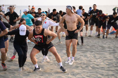 漁光島沙地特訓！斯巴達障礙跑台南站預熱　海風、沙地實戰演練