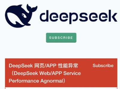 DeepSeek服務器異常崩潰一整晚　持續顯示「請檢查網絡重試」