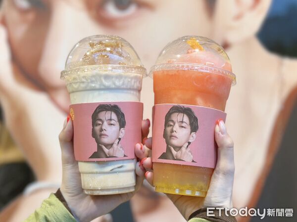 ▲▼BTS防彈少年團成員V（金泰亨）代言的韓國連鎖咖啡品牌「COMEPOSE COFFEE」首度插旗台灣。（圖／記者蕭筠攝）