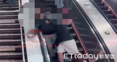 捷運台北車站手扶梯2男互毆!插隊引爆衝突 警調監視器追人